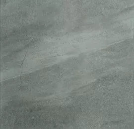 A close-up of a smooth, gray stone surface with subtle variations in color and faint diagonal streaks, ideal for slip resistant paving in outdoor pavers or modern porcelain tiles.