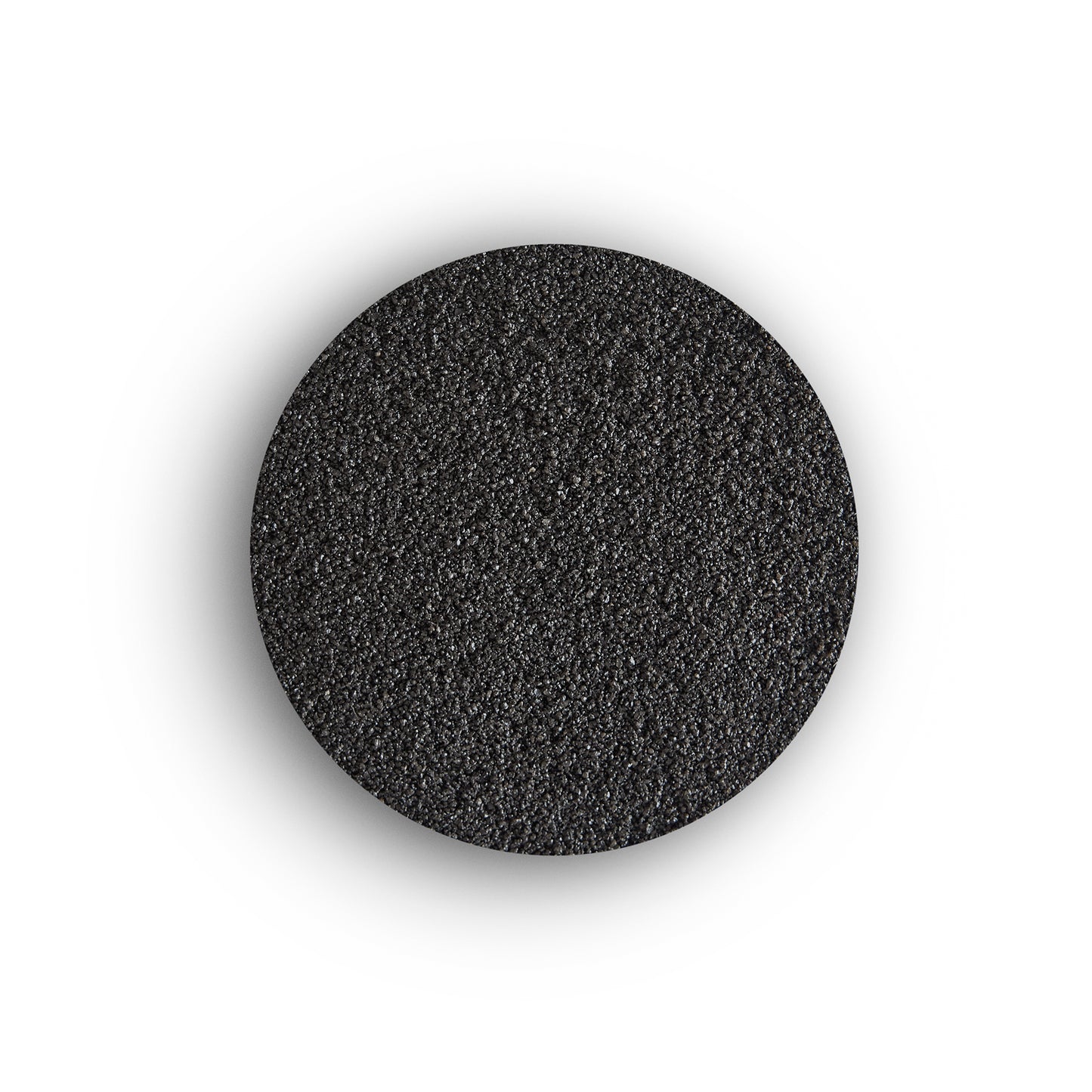 A round, black, textured pad viewed from above against a white background—ideal for applying brush-in jointing solution or external tile grout.