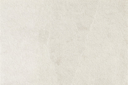 Close-up of a light beige textured surface, resembling suede or soft leather, with subtle variations in color and a slightly mottled appearance—perfect inspiration for designing porcelain paving or elegant outdoor pavers.