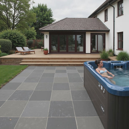 Palmer Graphite Porcelain Paving Slabs Pack 90x60 (OS)