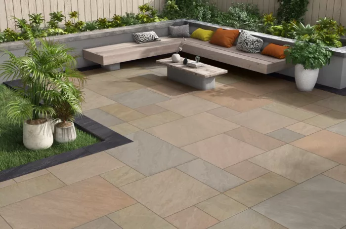 Raj Green Porcelain Paving Slabs